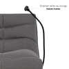 Avery One Seater Manual Fabric Recliner in Graphite Grey Colour