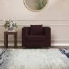 Windsor Premium 1 Seater Fabric Sofa in Deep Plum Velvet Colour