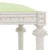 Lucine Upholstered Solid Wood Bench In White Finish With Tender Green Fabric Colour