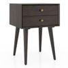 Denton Solid Wood Bedside Table in American Walnut Finish