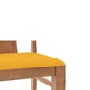 Fabio Dining Chair Set Of 2 In Colour Matty Yellow And Finish Amber Walnut