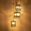 Sheesh Handcrafted Hanging Lamp Cluster of 3