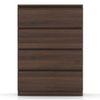 Bocado Compact Engineered Wood Chest of 4 Drawers in Columbian Walnut Finish