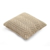 Elsa Oatmeal Cotton Knitted Cushion Cover 16X16  Inches