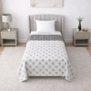 Kira White & Green Floral Cotton Dohar Set Of 2 Reversible Single Bed 350 Tc Size 240 X 160 Cms