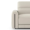 Linaro Leather Two Seater Double Motor Recliner In Grey Colour