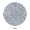 Neulooms Handloom Knotted Reversible Flatweave Round Rug Blue or Ivory 9ft