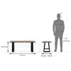 Aquila Live Edge Solid Wood Dining Bench In Teak Finish