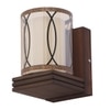 Eliante Wooden Wall Lights Wood & Glass Material Dark Brown & Champaign Finish