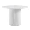 Velin Round Solid Mango Wood Pedestal Dining Table Washed White