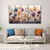 The Castle Decor Abstract Flower Wall Art Set of 5 27x48 Inch