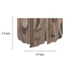 Abstract Organic Handmade Natural Wool Wall Art Brown Taupe 4 x 2 Feet