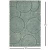 Presto Blue Geometric Hand Tufted Wool Carpet 5X7 Feet