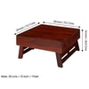 Bradford Sheesham Wood Contemporary Square Foldable Coffee Table In Honey Finish