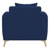 Daraco Velvet 1 Seater Sofa in Navy Blue Color