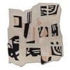 Jaipur Rugs Soft Striped Wool Dhurrie Rug Natural 6x9 ft in Antique White and Ebony colour