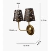 Devansh Metal Electric Wall Light in Gold Colour with Black Shade Count of 2 Lights