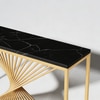 Swirlstar Metal Console Table in Gold Colour