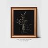 Artistry Black Simple Moody Background Illustration Canvas Wall Prints Set of 1 Multicolor Matte