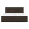 Zoey Engineered Wood Queen Size Box Storage Bed In Dark Wenge Finish