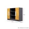 Hexa Engineered Wood Bookshelf in Slate Grey and Giant Wood Colour