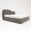 Cloud Engineered Wood Double  Size Bed Without Storage (Grey Colour)
