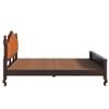 Verona Shesham Solid Wood Queen Size Bed Non Storage Bed In Walnut Finish