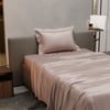 Stoa Paris Single Bedsheet with 1 Pillow Cover sheet with Cha Champagne