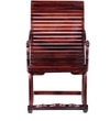 Rajasthani Solid Wood Rocking Chair in Mahogany Colour
