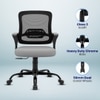 Elva Mid Back Mesh Office Chair in Grey Colour