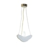Trio White Curved Wood Pendant Light