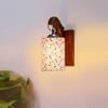 Devansh Solid Wood Electric Wall Light in Brown Colour with Multi Shade Count of 1 Light