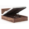 Terence Solid Wood Queen Size Hydraulic Storage Bed In Teak Finish