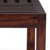 Sydney Sheesham Wood Contemporary Square Coffee Table In Dark Walnut Finish