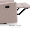 Canyon One Seater Manual Fabric Recliner in Greige Beige Colour