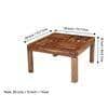 Sydney Sheesham Wood Contemporary Square Coffee Table In Natural Teak Finish
