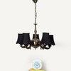 Devansh Dual Steel Metal  Wallmounted Lamp With Beige Jute  Shade