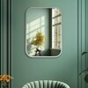 Aluminium Rectangular Decorative wall mirror by elegant arts and frames (Mirror size 500X700 mm)