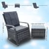 Carry Bird Wicker Patio Furniture Outdoor Balcony Chairs In Grey Colour
