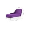 Henz Velvet Chaise Lounger in Purple Colour