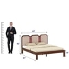 Classic Solid Wood Queen Size Bed Non Storage in Provincial Teak Finish