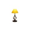 Camryn Yellow cotton Table lamp with Iron Base