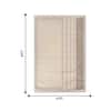 Jaipur Rugs Soft Geometric Striped Polyester 6x9 Feet Soft Gold And Antique White Dhurrie Carpet