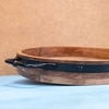 Ireka Home Anugraha Wooden Serving Tray with Iron Handles – Medium