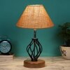 Rowan Beige Jute Table lamp with Wood & Iron Base