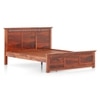 Fidora Solid Wood Queen Size Bed Without Storage (Honey Finish)
