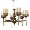 Eliante 6-Light Chandelier, Mild Steel Modern Hanging Ceiling Fixture For Living Room, Dining Room