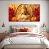 The Castle Decor Lord Buddha Meditation Wall Painting Wooden Framed 27x48 Inch (Style 4)