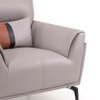 Jonas 1 Seater Leatherette Sole in Oyster Grey Colour