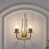 Elena Brass Double Shade Wall Light